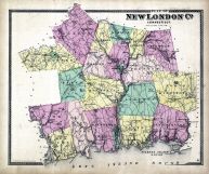 New London County Map, New London County 1868